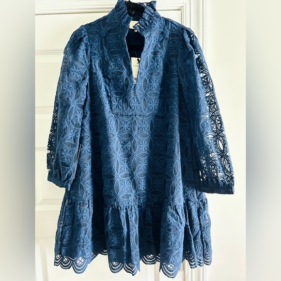 TUCKERNUCK Navy Organza Palmerston Dress size Medium - Picture 6 of 8